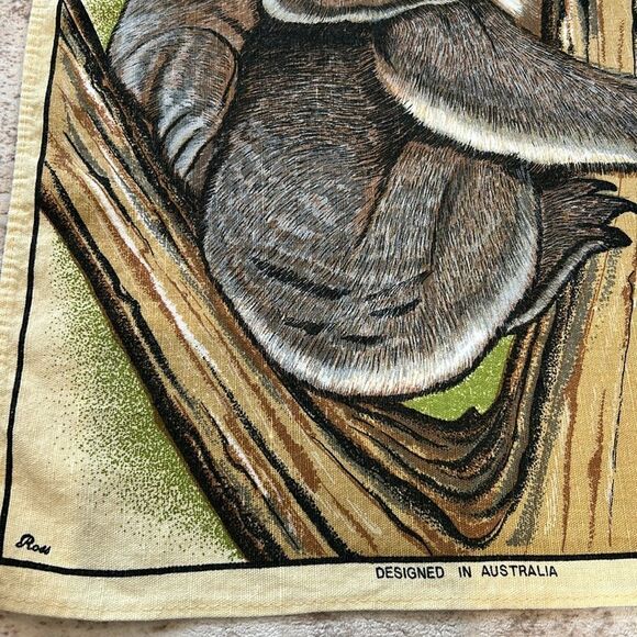 Linen cotton blend tea towel Koala DesignTowel - Picture 3 of 7